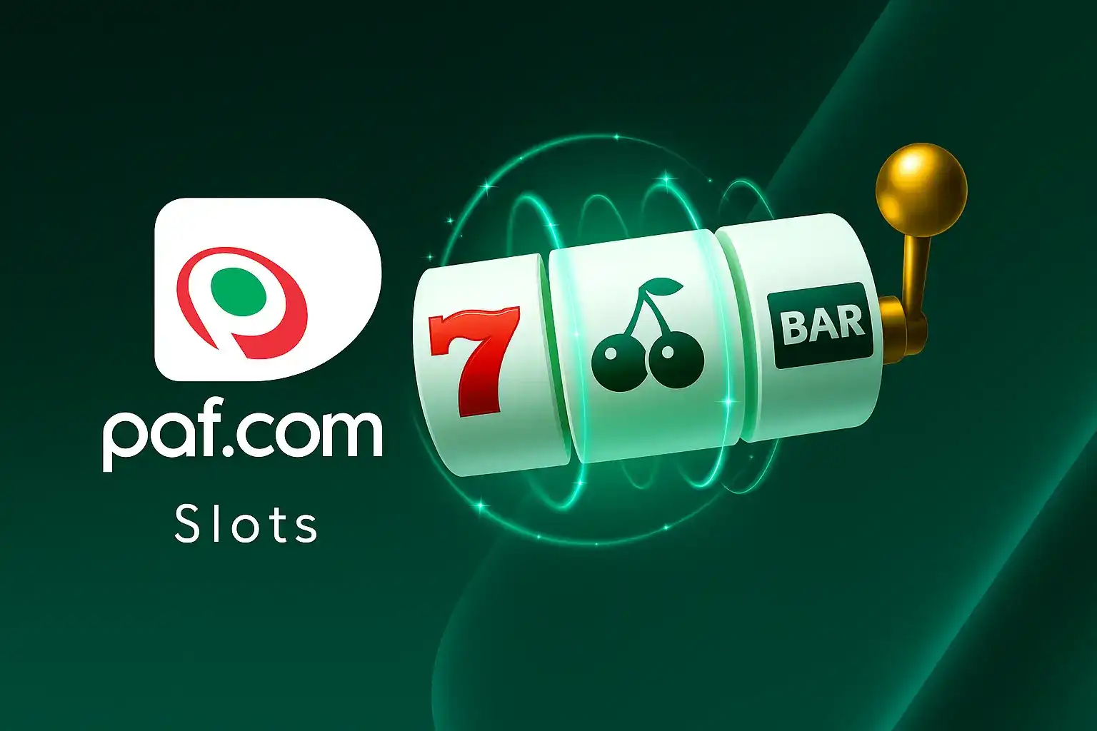 Juega a las mejores tragaperras en Paf.com. La imagen muestra un carrete de tragaperras clásico con los símbolos 7, cereza y BAR, destacando la emoción del casino.