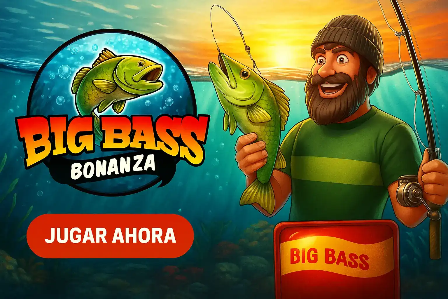¿Listo para una gran pesca? Juega ahora a la tragaperras Big Bass Bonanza en Paf y ayuda al pescador a conseguir los premios más grandes del fondo del mar.